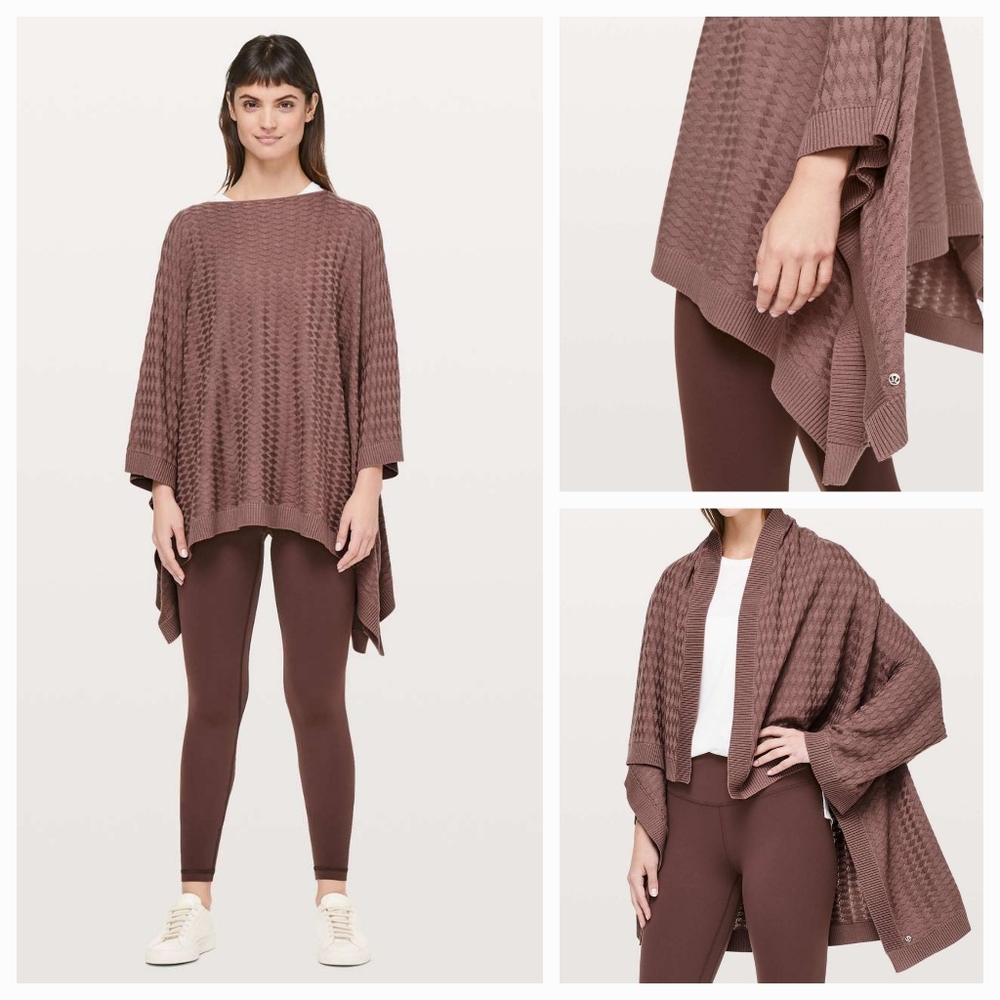 Lululemon Divinity Poncho Woven, Color Spanish Oak Sz OS